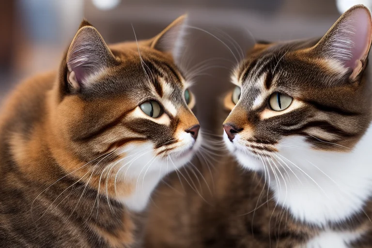 猫咪典型的防御姿态：弓背、炸毛、侧身、飞机耳，这是明确的警告