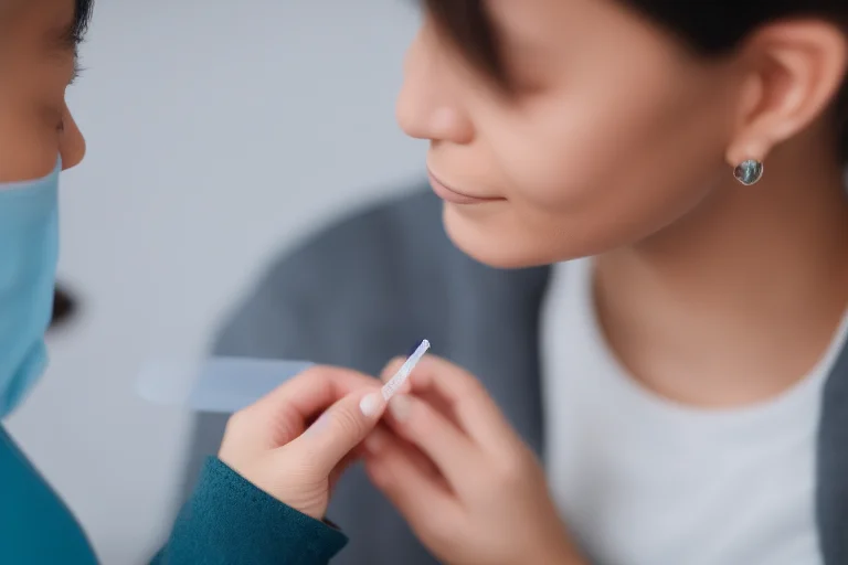 为猫咪进行口腔拭子采样的特写步骤图