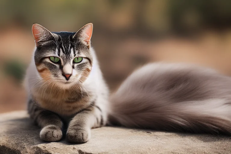 猫咪呈蹲伏状伸长脖子干咳，是猫哮喘的典型表现，需与吐毛球区分