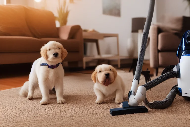 错误强迫幼犬接近吸尘器 vs 正确在安全距离奖励平静行为对比图