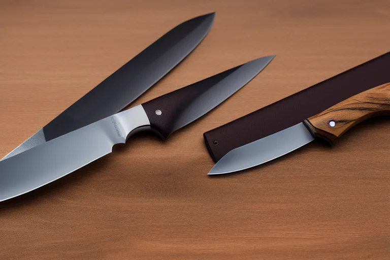 不同材质刀柄的特写与握持方式展示